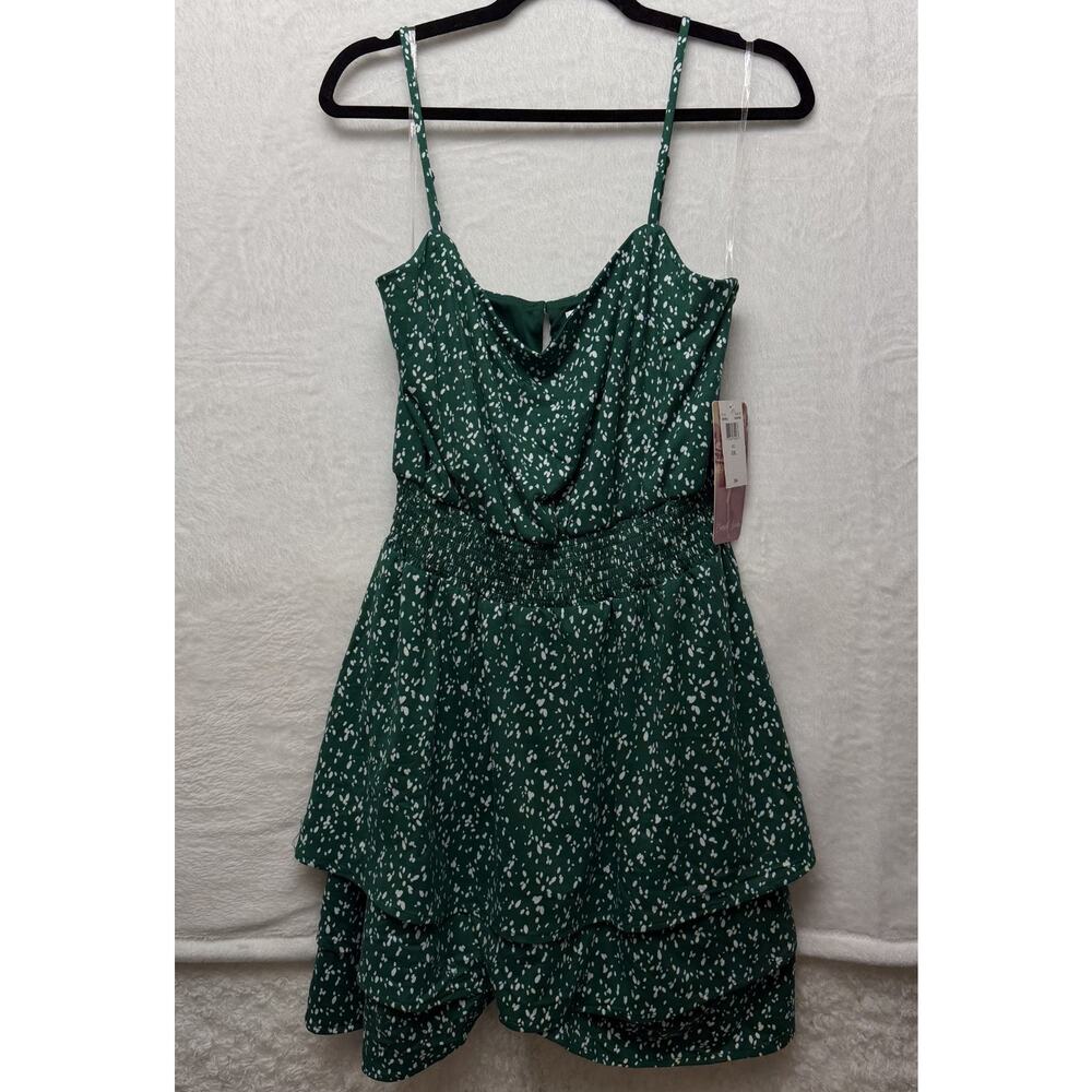 Emerald Sundae Green and White Spotted Womens Sundress‎ XXL